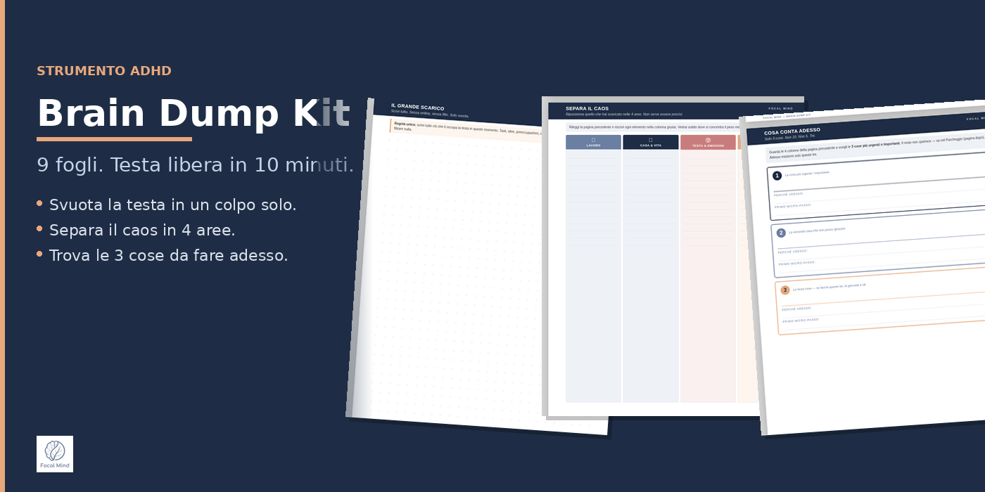 Brain Dump Kit: svuota la testa quando esplode