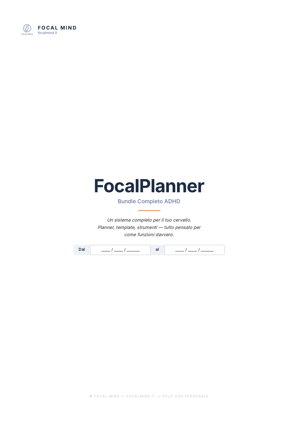 FocalPlanner 2.0: il planner pensato per il cervello ADHD