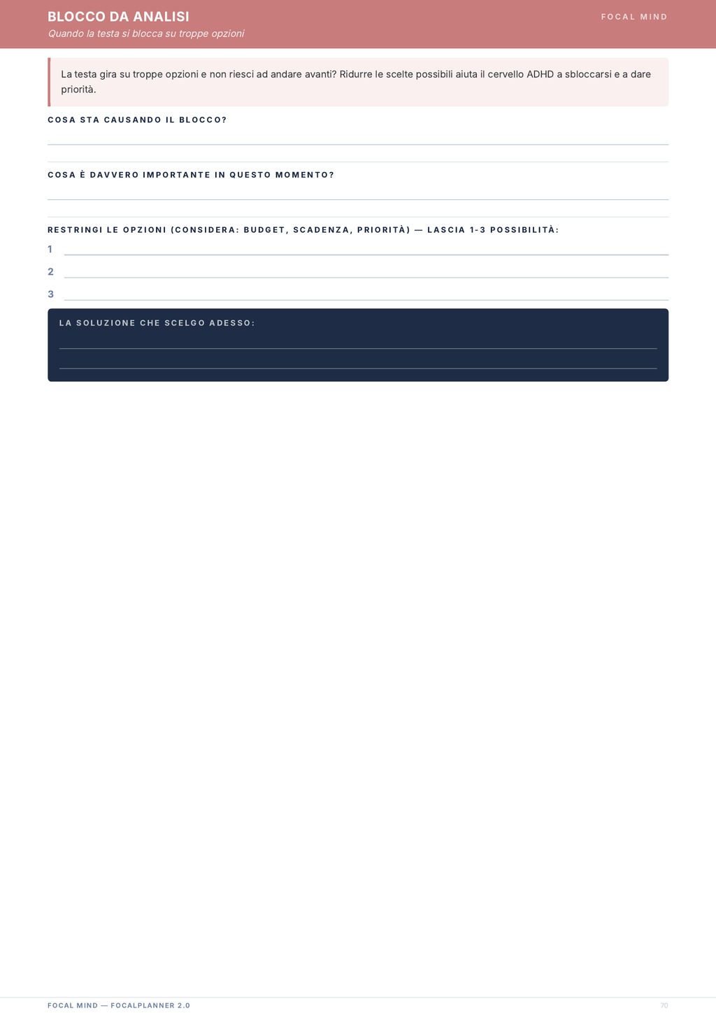 FocalPlanner 2.0: il planner pensato per il cervello ADHD